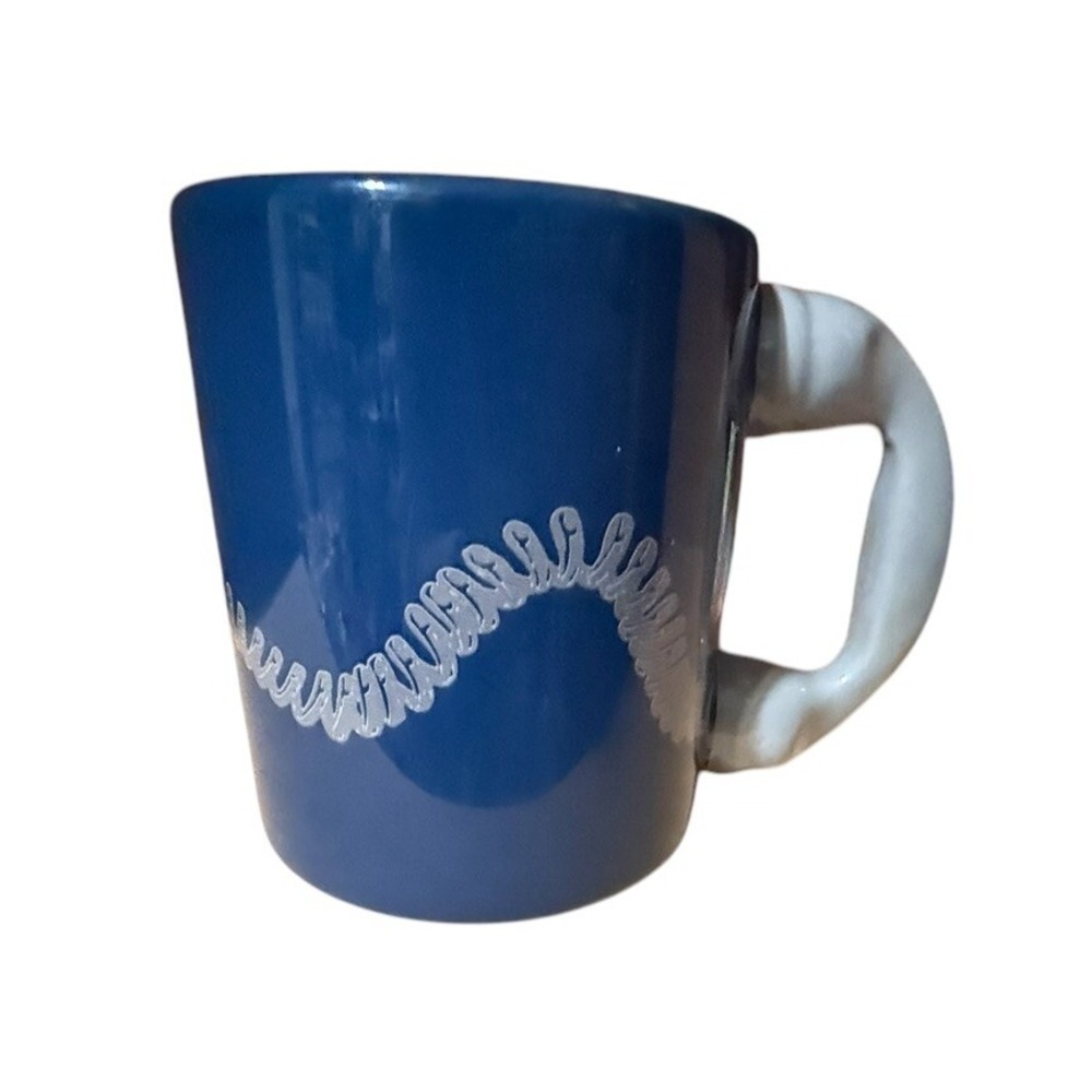 Vintage Coffee Mug FTD Hot Tea Cup Telephone Cord Blue